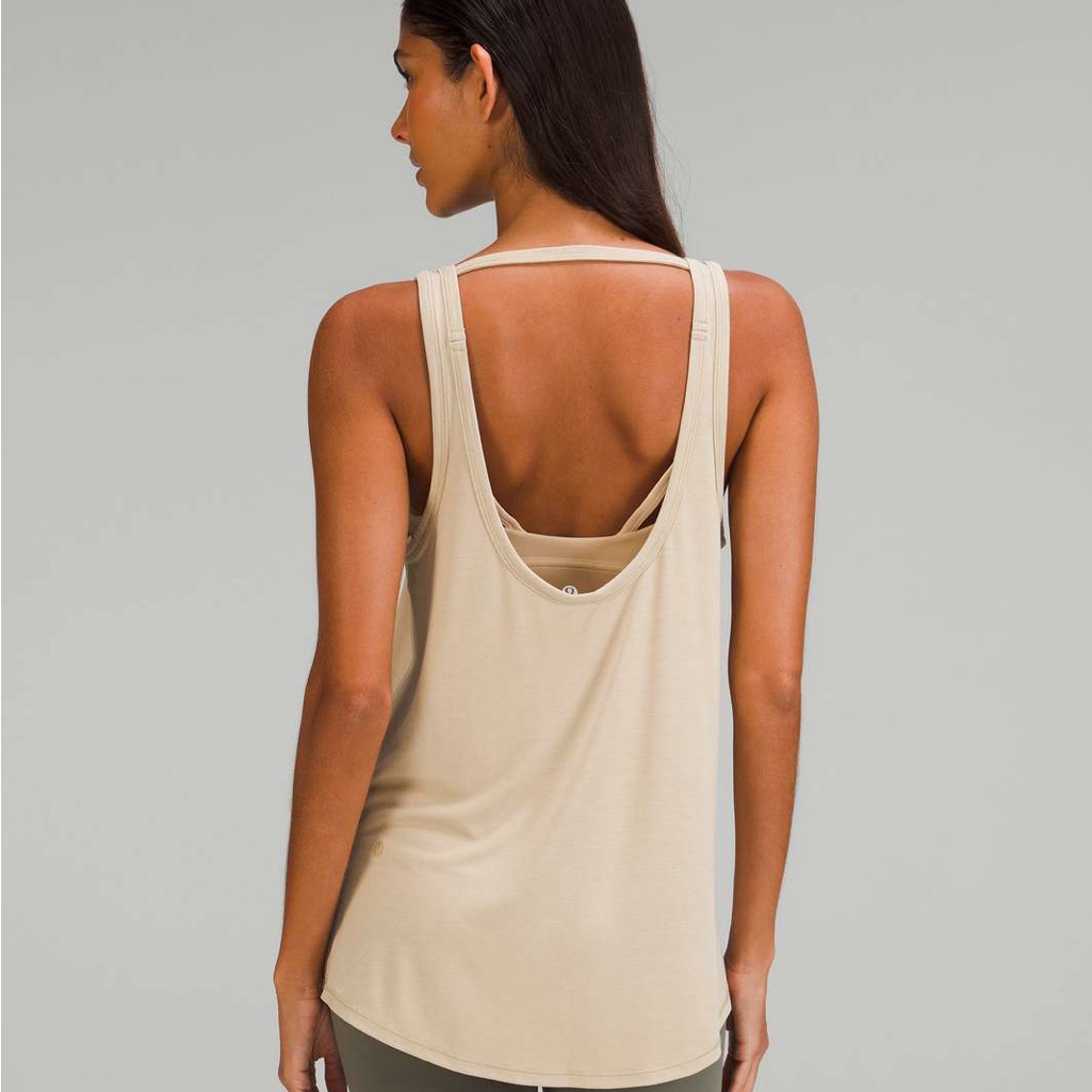 Lululemon Athletica Tan/Cream Tank Top